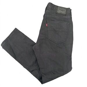 Levi's Men's Dark Charcoal Gray Straight Jeans Size 33x32